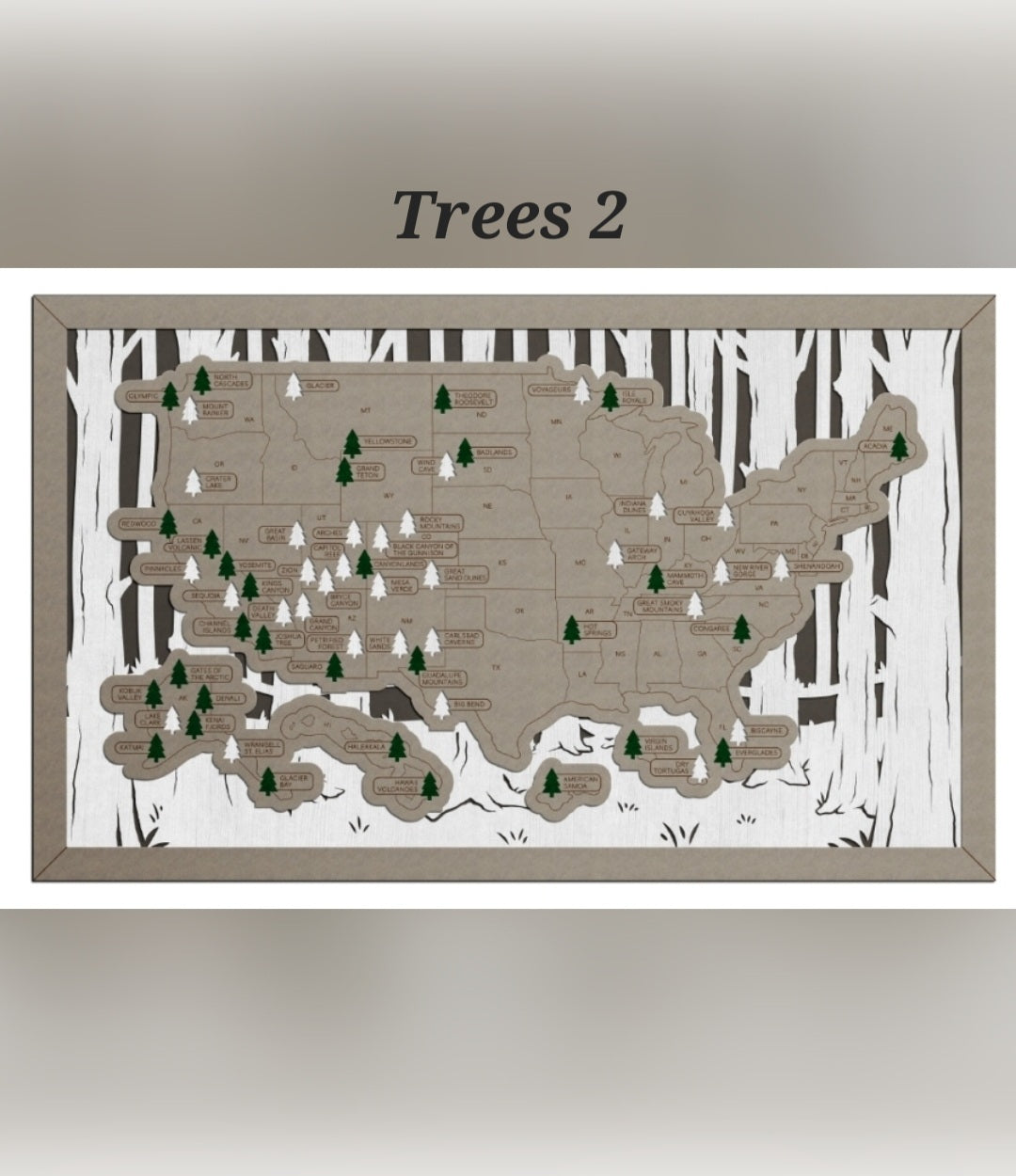 Travel Map - U.S. National Parks