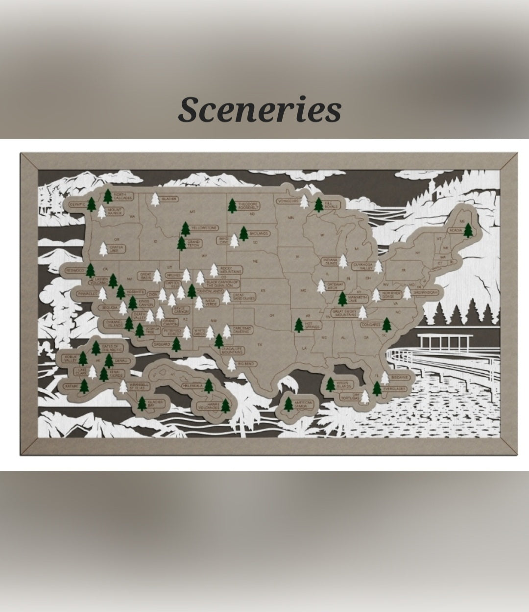 Travel Map - U.S. National Parks