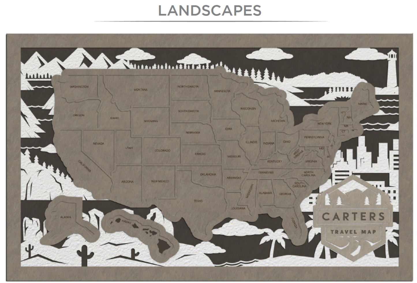 Travel Map - U.S. States