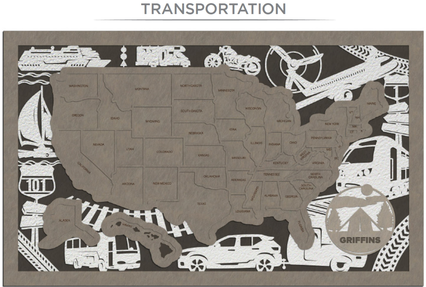 Travel Map - U.S. States