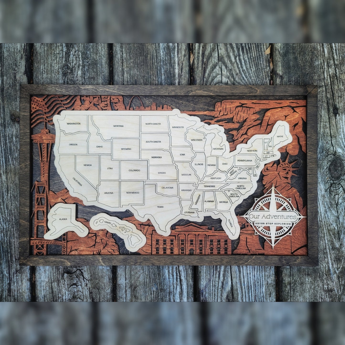 Travel Map - U.S. States