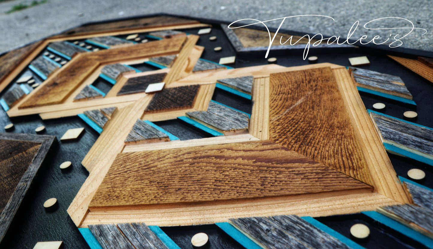 "Boundless Horizon" – Geometric Reclaimed Wood Wall Art